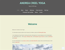 Tablet Screenshot of andreacreelyoga.com